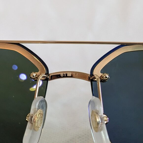 Authentic Cartier CT0275S 002 61 Aviator Pilot Sunglasses Havana Green Gold - Picture 5 of 12